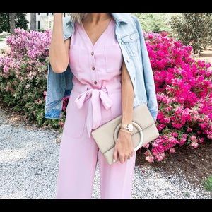 Pink jumpsuit. Like new!